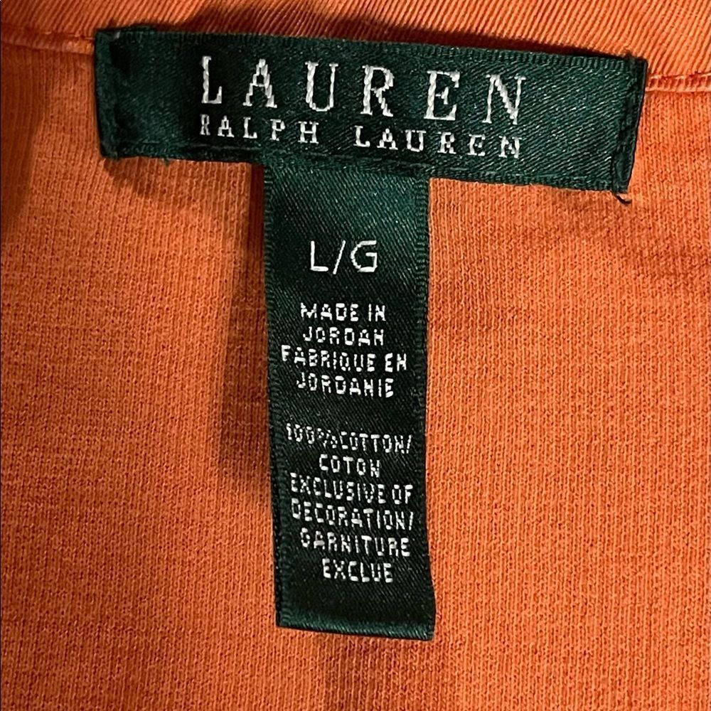 Lauren by Ralph Lauren orange cotton sweater - Picture 7 of 8